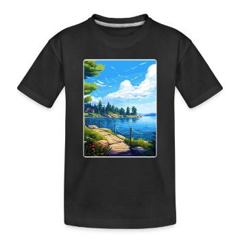 Lake Arrowhead Kalifornien Reise Poster Souvenir - Kinder Premium Bio T-Shirt - Schwarz - Vorne