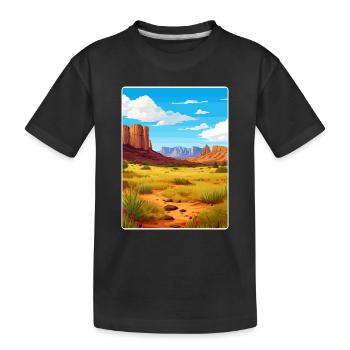 Big Bend Nationalpark Reiseposter Souvenir WPA - Kinder Premium Bio T-Shirt - Schwarz - Vorne