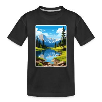 Rocky Mountain Nationalpark Colorado Travel Card - Kinder Premium Bio T-Shirt - Schwarz - Vorne