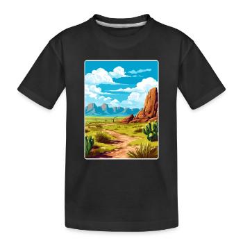 Big Bend Nationalpark Reiseposter Souvenir WPA - Kinder Premium Bio T-Shirt - Schwarz - Vorne