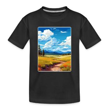 Affiche de voyage du parc national du Grand Bassin - T-shirt bio Premium Enfant - noir - Devant