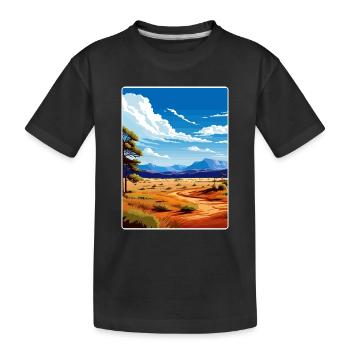 Affiche de voyage du parc national du Grand Bassin - T-shirt bio Premium Enfant - noir - Devant