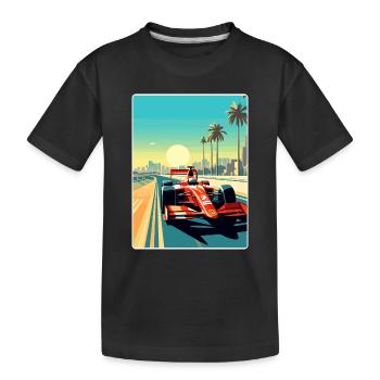 Abu Dhabi Circuit Motorsport Race Uae Travel Card - Kinder Premium Bio T-Shirt - Schwarz - Vorne