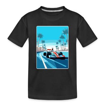 Abu Dhabi Circuit Motorsport Race Uae Travel Card - Kinder Premium Bio T-Shirt - Schwarz - Vorne