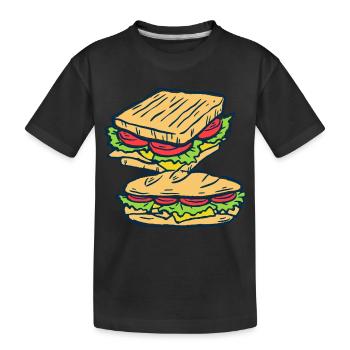 Sandwich Fast Food Cook Cooks Cook Cook - Kids' Premium Organic T-Shirt - black - Front