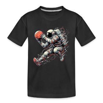 Basketball astronaute astronaute Spaceman cadeau - T-shirt bio Premium Enfant - noir - Devant