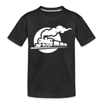 Railway Sketch - Kids' Premium Organic T-Shirt - black - Front