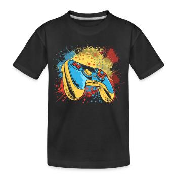 Gaming Graffiti - Kids' Premium Organic T-Shirt - black - Front