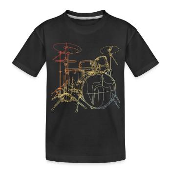 Tambours Look Vintage - T-shirt bio Premium Enfant - noir - Devant