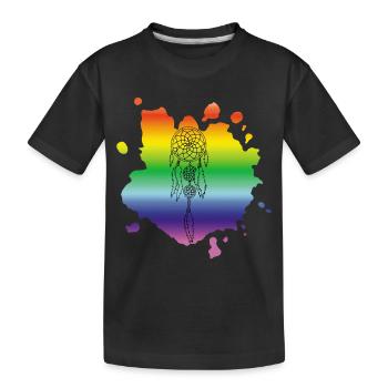 Attrape-rêve multicolore - T-shirt bio Premium Enfant - noir - Devant