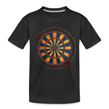 Dartboard Drawing - Kids' Premium Organic T-Shirt - black - Front