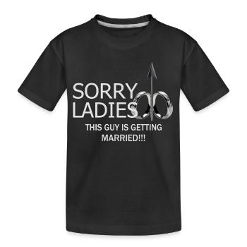 Man will marry - Kids' Premium Organic T-Shirt - black - Front