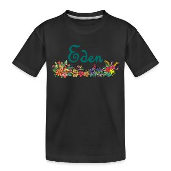 Fleurs et paradis - T-shirt bio Premium Enfant - noir - Devant