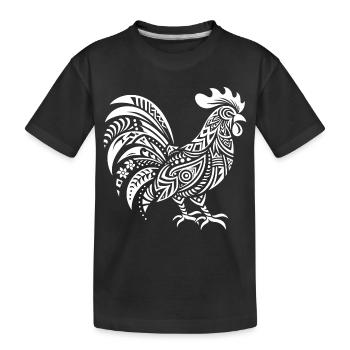 Coq Tribal - T-shirt bio Premium Enfant - noir - Devant