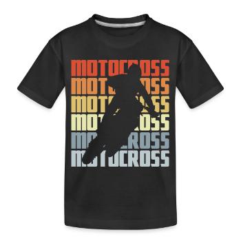 Motocross Vintage Look - T-shirt bio Premium Enfant - noir - Devant