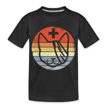 Veterinarian Cat - Kids' Premium Organic T-Shirt - black - Front