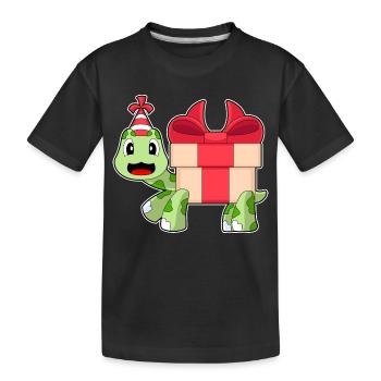Turtle Birthday Package - Kids' Premium Organic T-Shirt - black - Front