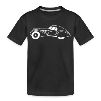 Automobile blanche et goutte d'eau - T-shirt bio Premium Enfant - noir - Devant