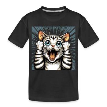 Chat choqué chat chat cadeau - T-shirt bio Premium Enfant - noir - Devant