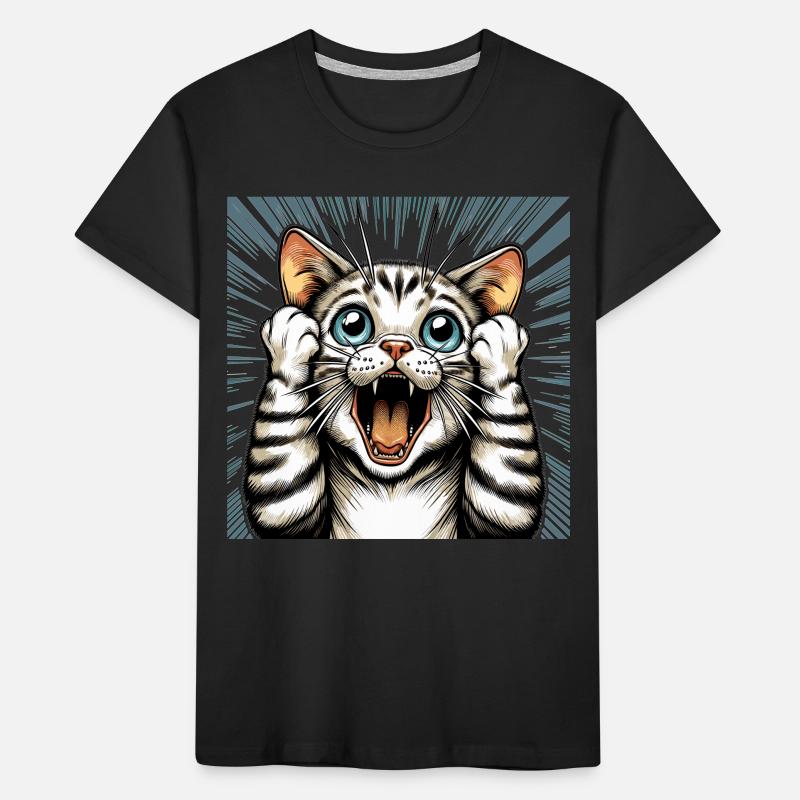 Chat choqué chat chat cadeau T-shirt bio Premium Enfant