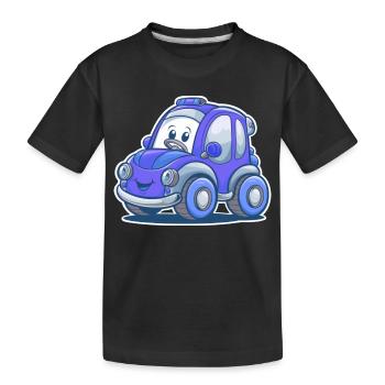 Süßes Auto - Kinder Premium Bio T-Shirt - Schwarz - Vorne