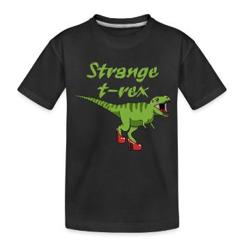 Strange Tyrannosaurus Rex - Kids' Premium Organic T-Shirt - black - Front