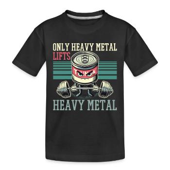 Seulement Heavy Metal Lifts Fitness Drôle Cadeau - T-shirt bio Premium Enfant - noir - Devant