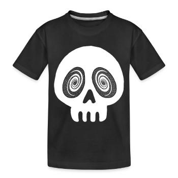 Galaktischer Schädel - Kinder Premium Bio T-Shirt - Schwarz - Vorne