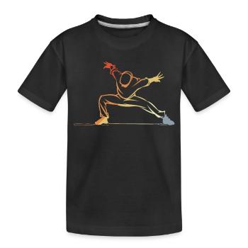 B-Boy Sketch - Kids' Premium Organic T-Shirt - black - Front