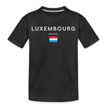 Flagge von Luxemburg, Luxemburger Stolz - Kinder Premium Bio T-Shirt - Schwarz - Vorne