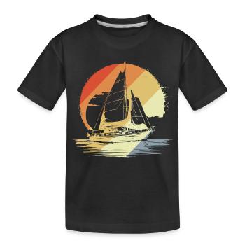 Croquis de navigation vintage - T-shirt bio Premium Enfant - noir - Devant
