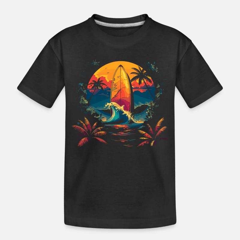 Surf - T-shirt bio Premium Enfant - noir