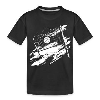 Croquis de volley-ball - T-shirt bio Premium Enfant - noir - Devant