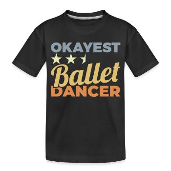 Average ballet - Kids' Premium Organic T-Shirt - black - Front