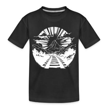 Graphique ferroviaire - T-shirt bio Premium Enfant - noir - Devant