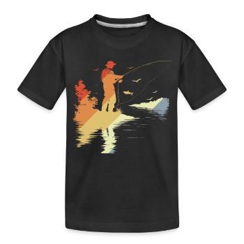 Fischer Retro Style - Kids' Premium Organic T-Shirt - black - Front