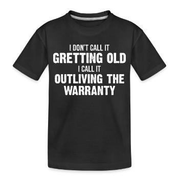 Je n’appelle pas ça vieillir, j’appelle ça survivre - T-shirt bio Premium Enfant - noir - Devant