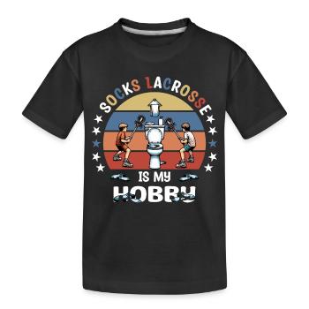 Socks Lacrosse - Kids' Premium Organic T-Shirt - black - Front