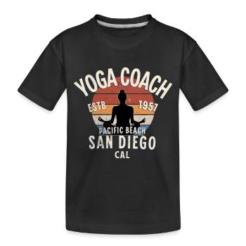 Yoga Coach Pacifique San Diego - T-shirt bio Premium Enfant - noir - Devant