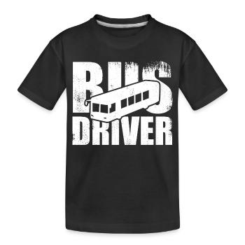 Chauffeur de bus - T-shirt bio Premium Enfant - noir - Devant