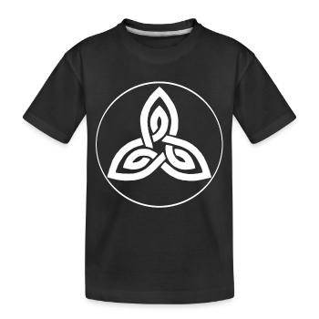 Fleur celte blanche - T-shirt bio Premium Enfant - noir - Devant