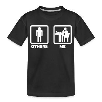 Figurine allumette d’échecs - T-shirt bio Premium Enfant - noir - Devant