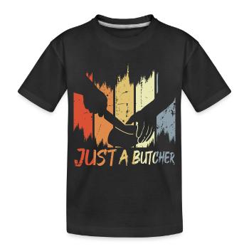 Lustiger Metzger - Kinder Premium Bio T-Shirt - Schwarz - Vorne