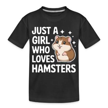 Hamster - Kinder Premium Bio T-Shirt - Schwarz - Vorne
