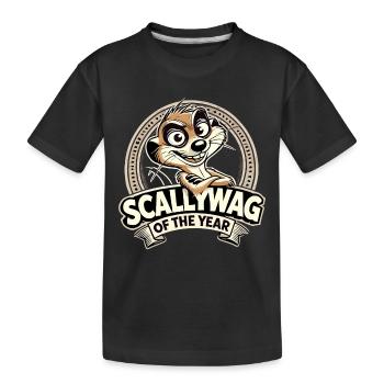 Scallywag des Jahres Erdmännchen witzig Geschenk - Kinder Premium Bio T-Shirt - Schwarz - Vorne