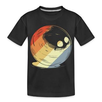 Oldschool Bowlingkugel - Kinder Premium Bio T-Shirt - Schwarz - Vorne