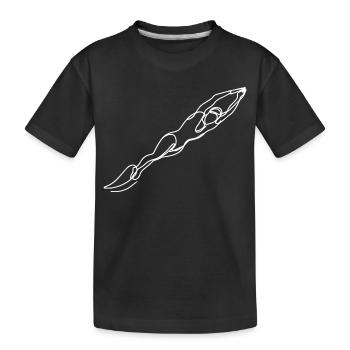 nageuse femme dessin - T-shirt bio Premium Enfant - noir - Devant