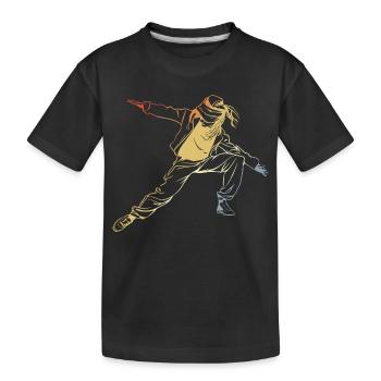 Vintage Breakdancer - Kids' Premium Organic T-Shirt - black - Front