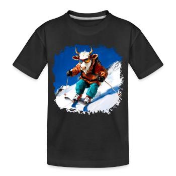 Ski des vaches - T-shirt bio Premium Enfant - noir - Devant