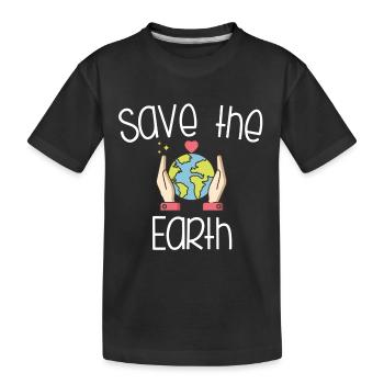 Changement climatique Conservation de la nature Protection de l’environnement - T-shirt bio Premium Enfant - noir - Devant